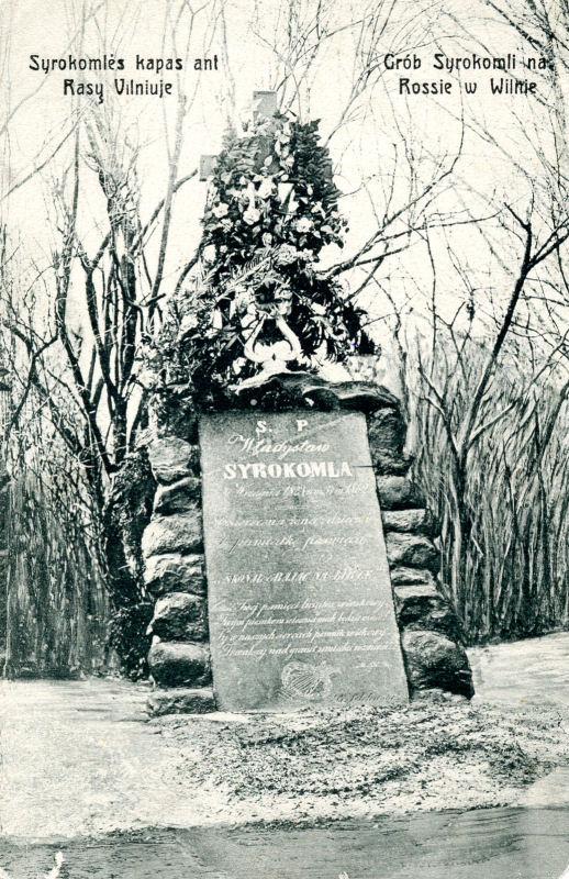 Lenkų poeto Vladislavo Sirokomlės kapas Rasų kapinėse