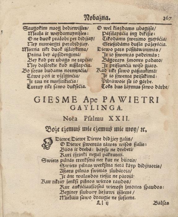 Giesmė apie pavietrį gailingą