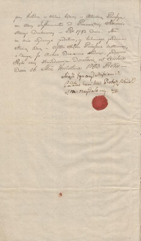 1793 m. – koplyčios inventorius