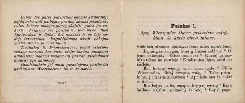 Pasalmes, arba Giesmes Dowido karalaus ir pranaszo. Wilnuje: kasztu ir spaustuwi Jozapas Zawadzki, 1863.