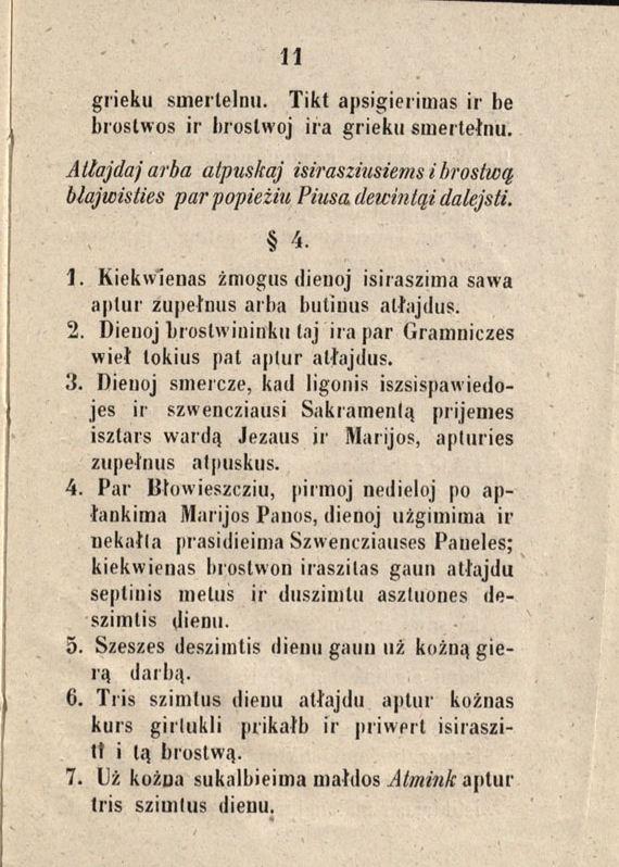 Apej brostwą błaiwistes arba nusiturieima. Wilniuj: kausztu ir spaustuwieje Jozapa Zawadzkia, 1858.