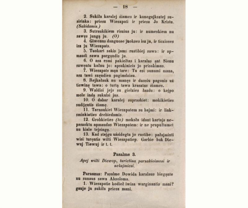 Wisas pasalmes S. Dowida karalaus. Wilnuje: kasztu ir spaustuwieje Josapa Zawadzkie, 1864.