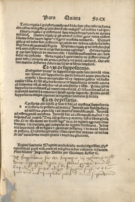 Magninus Mediolanensis. Regimen sanitatis. Basel: Nicolaus Kesler, [non ante 1493 11 08].