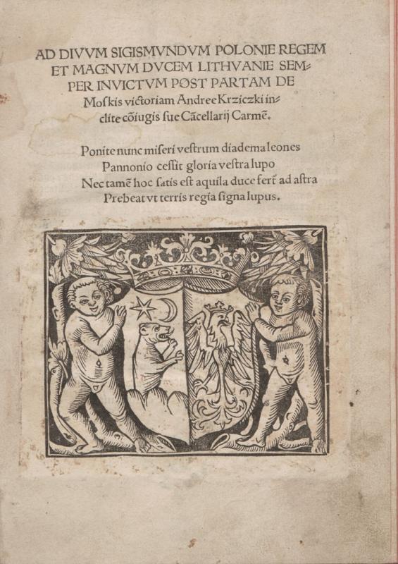 A. Krzyckio poema (1515)