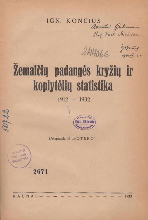 Žemaičių padangės kryžių ir koplytėlių statistika