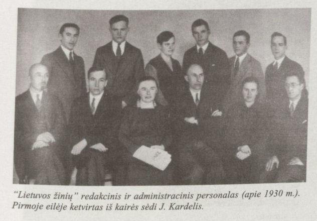 „Lietuvos žinių“ redakcinis ir administracinis personalas (apie 1930 m.)