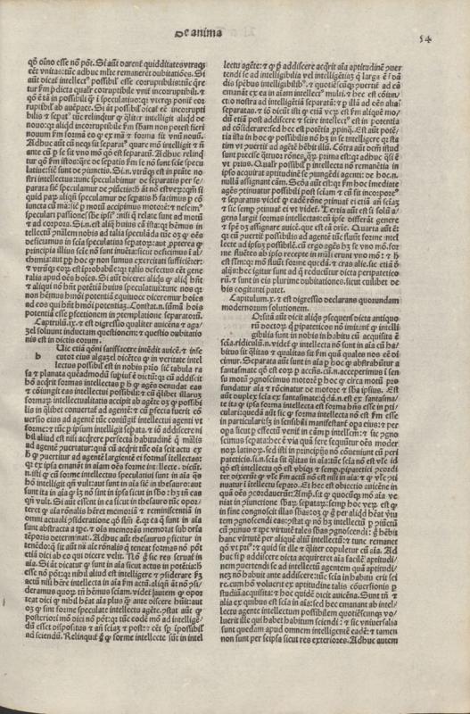 Albertus Magnus. De anima. Add: De intellectu et intelligibili. Venezia: Johannes et Gregorius de Gregoriis, de Forlivio, 1494 11 07.