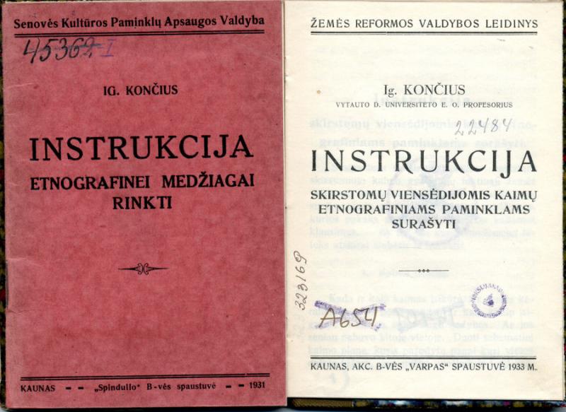 Instrukcijos dėl etnografinės medžiagos rinkimo ir surašymo