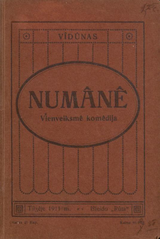 J. Šlapelis – Vydūno komedijos „Numanė“ redaktorius