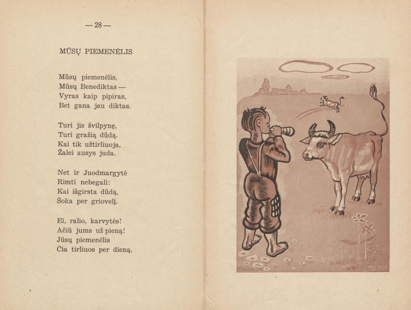 Žitkevičius, Leonardas (1914–1995). Su tėvelio kepure: eilėraščiai vaikams; iliustravo Telesforas Valius. Kaunas: Sakalas, [1938]. 62 p.: iliustr. LMAVB 64894