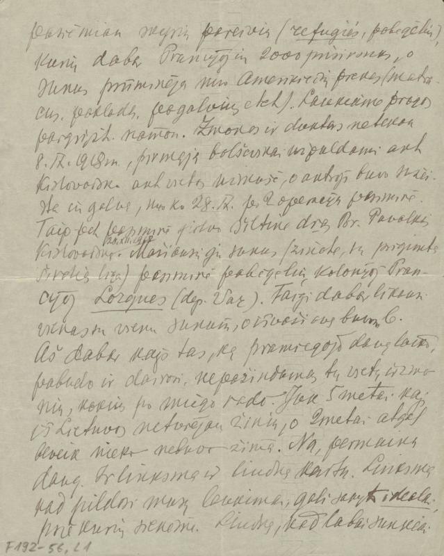 Felicijai Bortkevičienei rašyti Kazio Griniaus laiškai