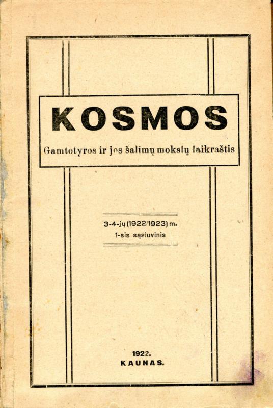 Kosmos, 1922, Nr. 1