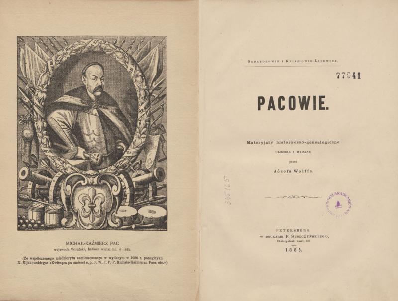 M. K. Paco atvaizdas Juozapo Volfo leidinyje