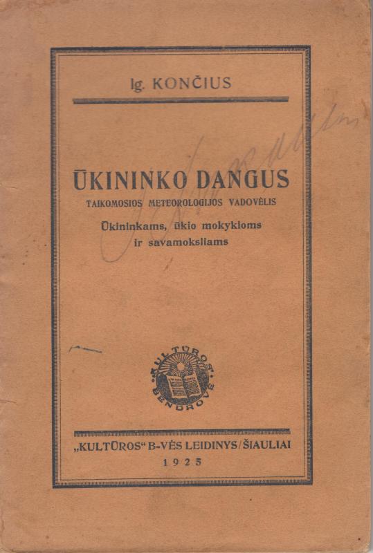 Taikomosios meteorologijos vadovėlis ūkininkams, ūkio mokykloms ir savamoksliams