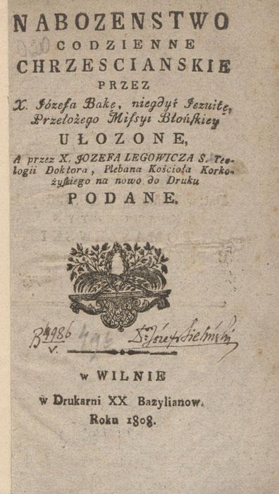 Kasdienės krikščioniškos maldos (1808)