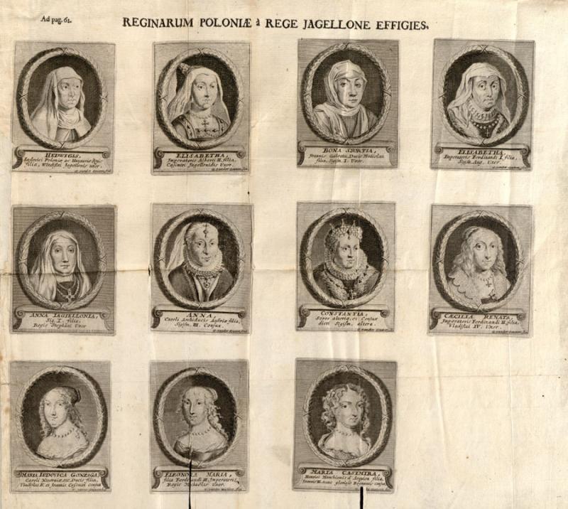 Kai kurių Lenkijos karalienių (nuo Jogailos iki Jono Sobieskio) portretų išklotinė