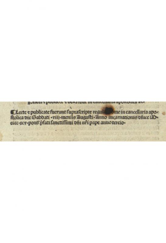 Alexander VI. Regulae cancellariae, 8 Aug. 1495. [Roma: Stephan Plannck, non ante 1495 08 08].