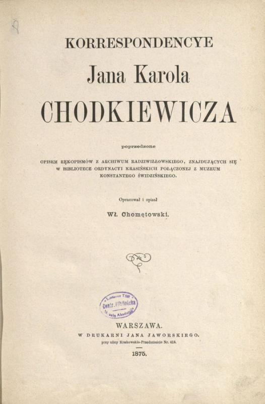 Jono Karolio Chodkevičiaus korespondencija