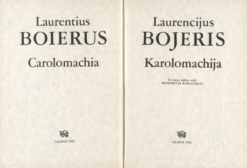 Karolomachijos vertimas į lietuvių kalbą