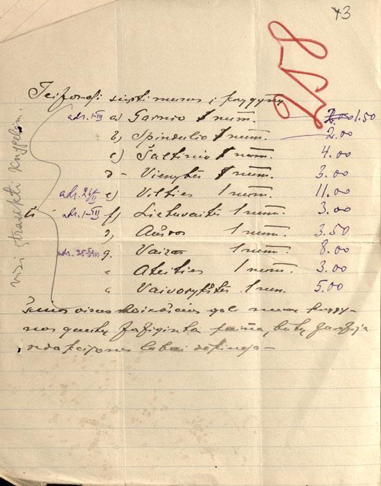 Kun. Prano Augustaičio laiškas Jurgiui Šlapeliui