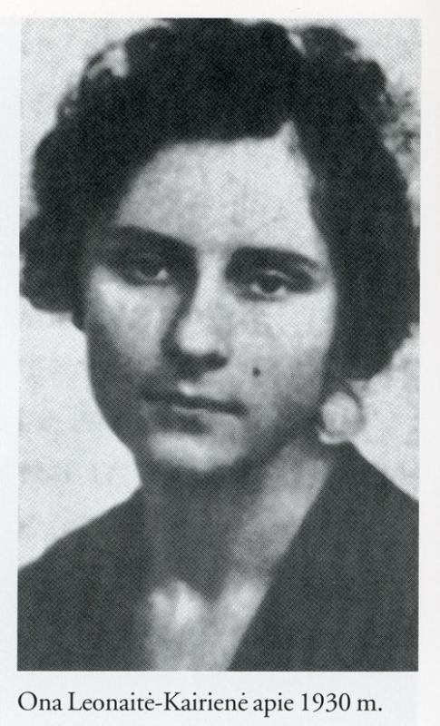 Ona Leonaitė-Kairienė (1898–1958). Apie 1930 m.