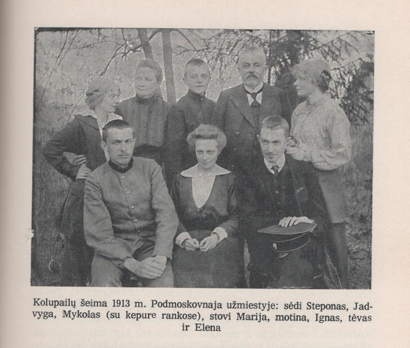Kolupailų šeima 1913 m. Podmoskovnaja užmiestyje