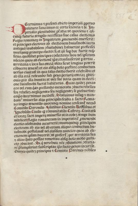 Karel IV. Bulla aurea. Nuremberg: Anton Koberger, 1477 05 24.