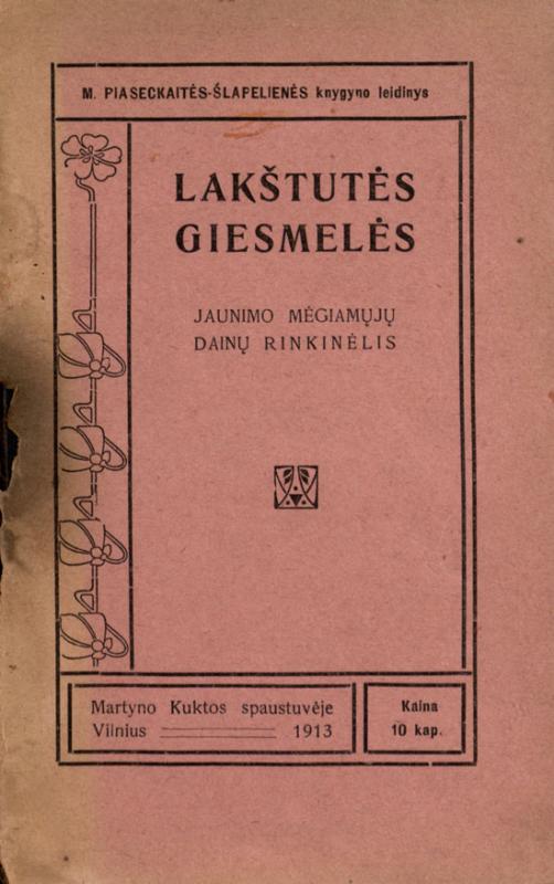 J. ir M. Šlapelių sudarytas rinkinys „Lakštutės giesmelės“