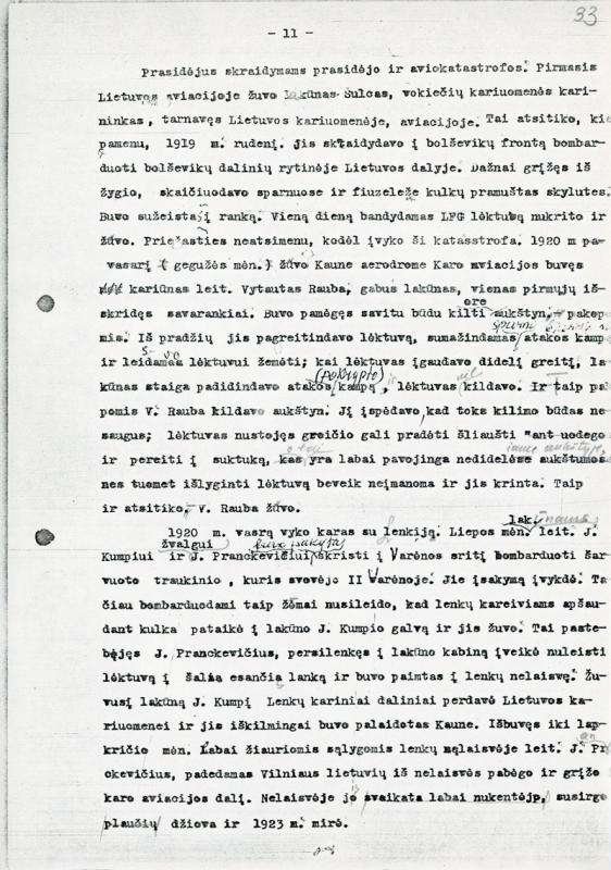 Brazdžiūnas, Povilas. Aviacijos pradžia Lietuvoje.