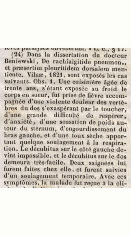 Frank, Joseph. Traité de pathologie médicale. T. 4. Paris: chez M. Gautret, 1842, p. 175–176. Frank, Joseph. Traité de pathologie médicale. T. 4. Paris: chez M. Gautret, 1842, p. 175–176.