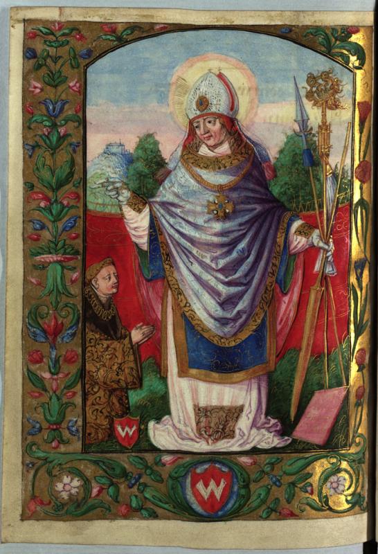 Šv. Alberto atvaizdas su klūpančiu Albertu Goštautu