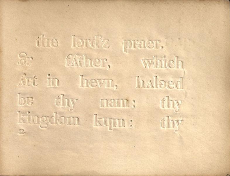 Beniowski, Bartłomiej. Major Beniowski’s Phrenotypic primer for the blind. London: published by the author, 1845. Beniowski, Bartłomiej. Major Beniowski’s Phrenotypic primer for the blind. London: published by the author, 1845.