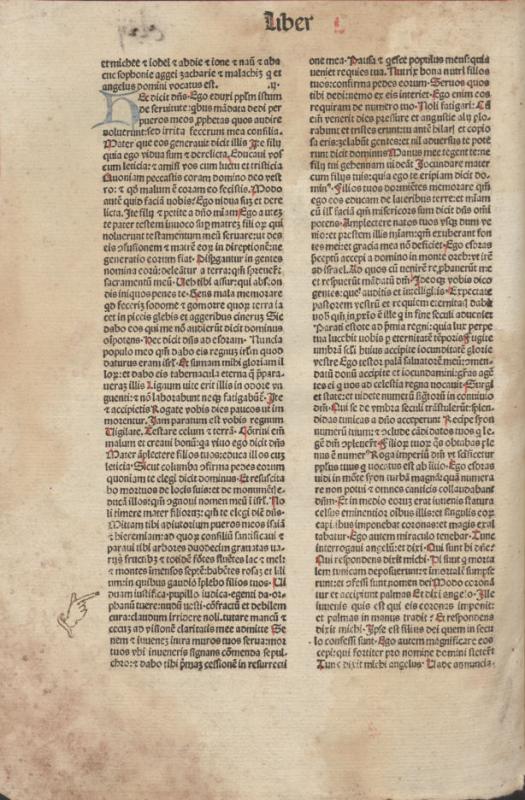 Biblia Latina. [Venezia: Nicolaus de Francofordia, ca 1485].