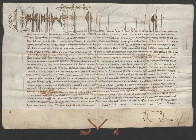 Popiežiaus Klemenso VII raštas Vilniaus vyskupui Jonui iš Lietuvos kunigaikščių (1534)