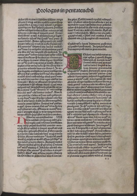 Biblia Latina. Venezia: Franciscus Renner, de Heilbronn, 1480.