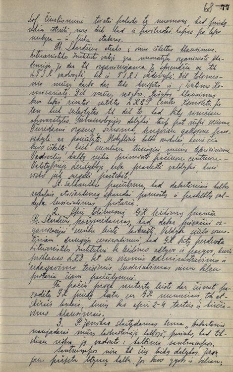 Paskutinio Lietuvių kalbos draugijos visuotinio susirinkimo protokolas (1940-12-01)