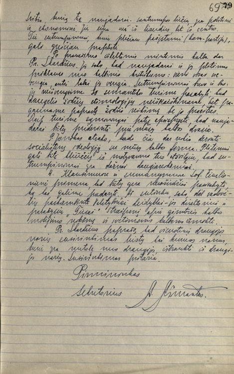 Paskutinio Lietuvių kalbos draugijos visuotinio susirinkimo protokolas (1940-12-01)