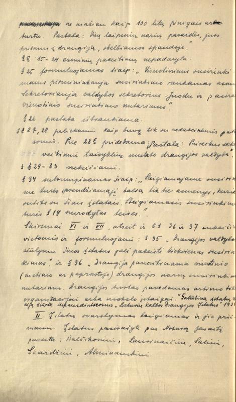 Lietuvių kalbos draugijos steigėjų būrelio susirinkimo protokolas (1935-01-31)