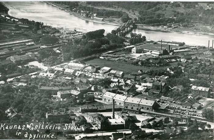 Kauno geležinkelio stoties rajono vaizdas iš oro.
