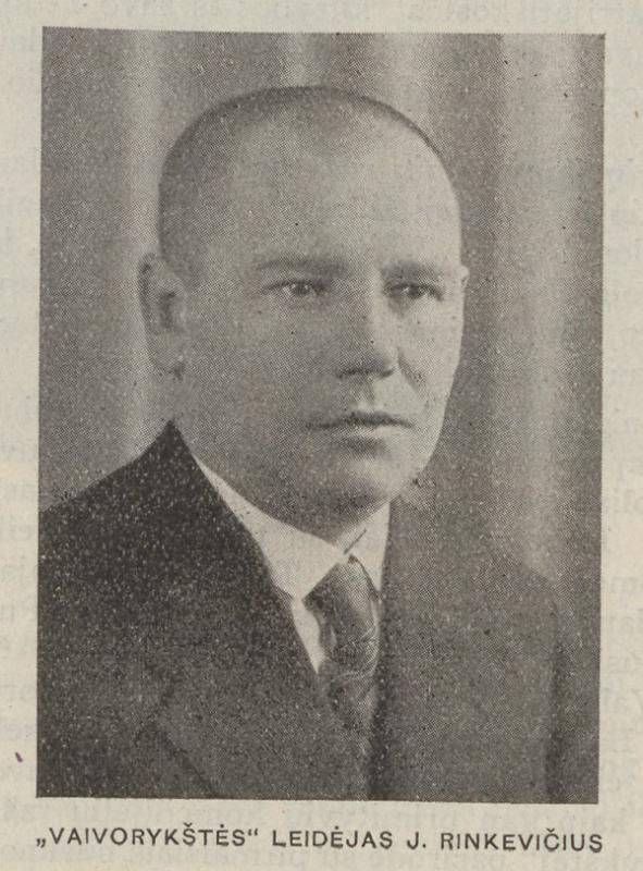 Jonas Rinkevičius (1887–1958), 1912–1914 m. žurnalo „Vaivorykštė“ leidėjas