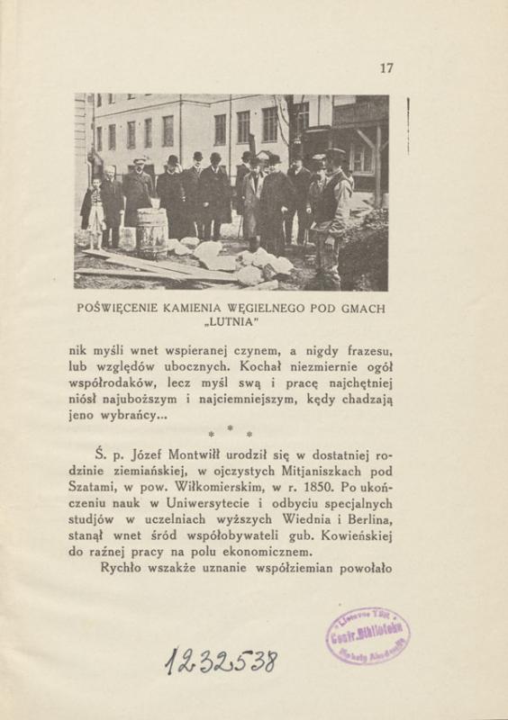 Juozapas Montvila kartu su įkurtų draugijų nariais
