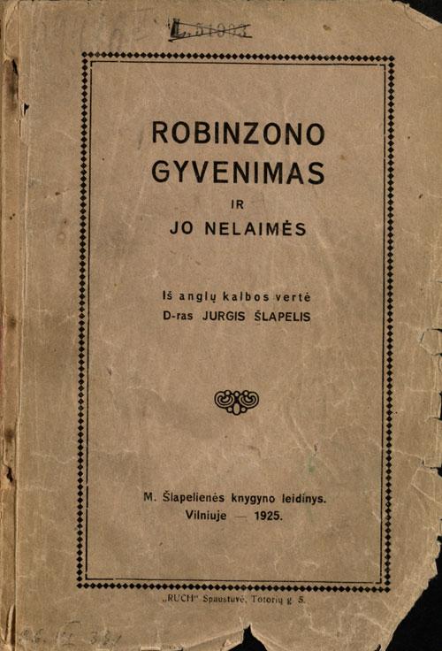 J. Šlapelio verstas romanas