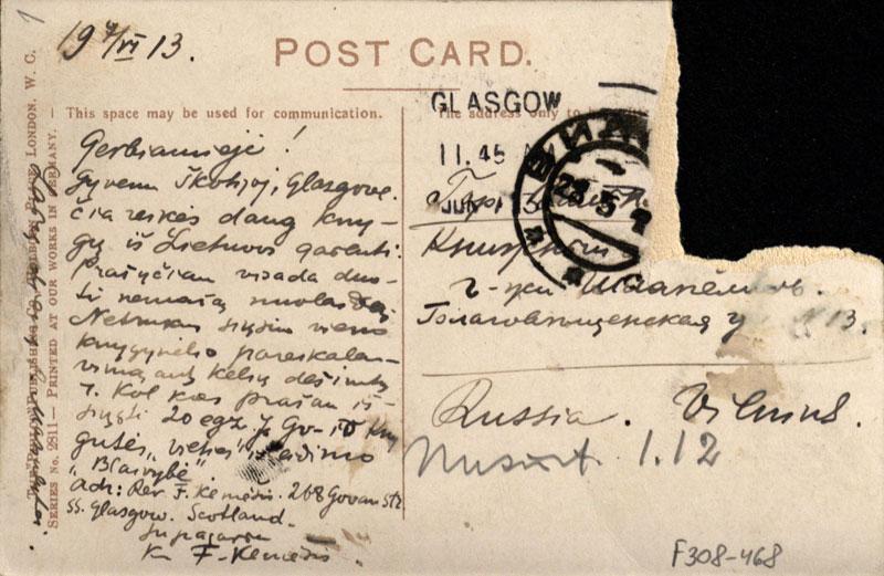 Kun. Fabijono Kemėšio atvirlaiškis Marijai Šlapelienei