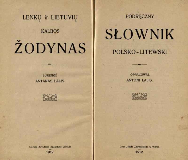 J. Šlapelis – „Lenkų ir lietuvių kalbos žodyno“ redaktorius