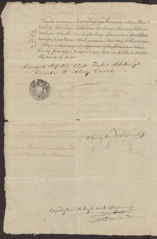 Išrašas apie Eustachijaus Edvardo Vrublevskio krikštą, 1828-03-18