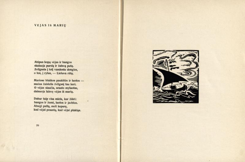 Zubka-Kecioris, Kazys. Mergaitė su žibuoklėmis: trečioji lyrikos knyga. Telesforo Valiaus iliustr. Kaunas: Sakalas, 1938. 78 p.: iliustr. LMAVB 3-513117