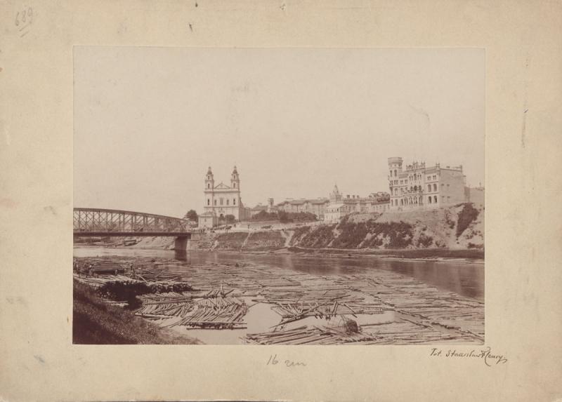 Šv. Rapolo bažnyčia ir Žaliojo tilto fragmentas (1890)