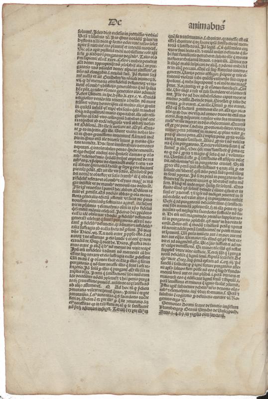 Johannes de Verdena. Sermones „Dormi secure“ de tempore et de sanctis. Nuremberg: Georg Stuchs, 31 Oct. 1489 10 31.