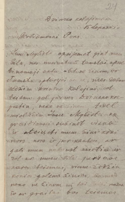 Simono Ūsonio laiškai Tadui Stanislovui Vrublevskiui.