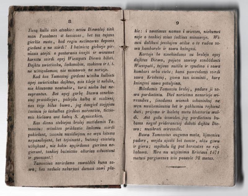 Tamosziaus isz Kempis Apej sekima Jezaus Kristaus kningas kietures. Iszgulditos par Jomilesta kunigą wiskupą Żemajcziu Motieja-Kazimierą Wołonczewski; iszduotos par kunigą Jokimą Moncewicze, pakustasi katedros Żemajcziu. Wilniuje: drukarnioj A. Dworcziaus: [J. Moncevičiaus lėšomis], 1852.